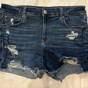 Distressed Denim Shorts